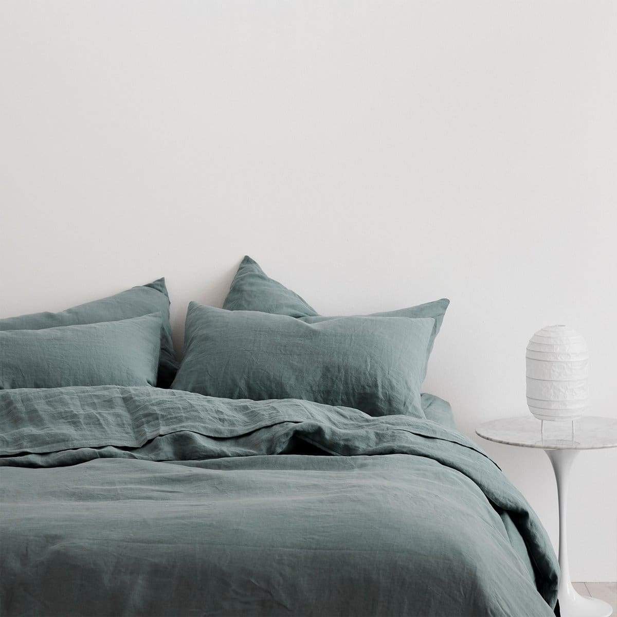Washed Linen Duvet - elsie green - Textiles