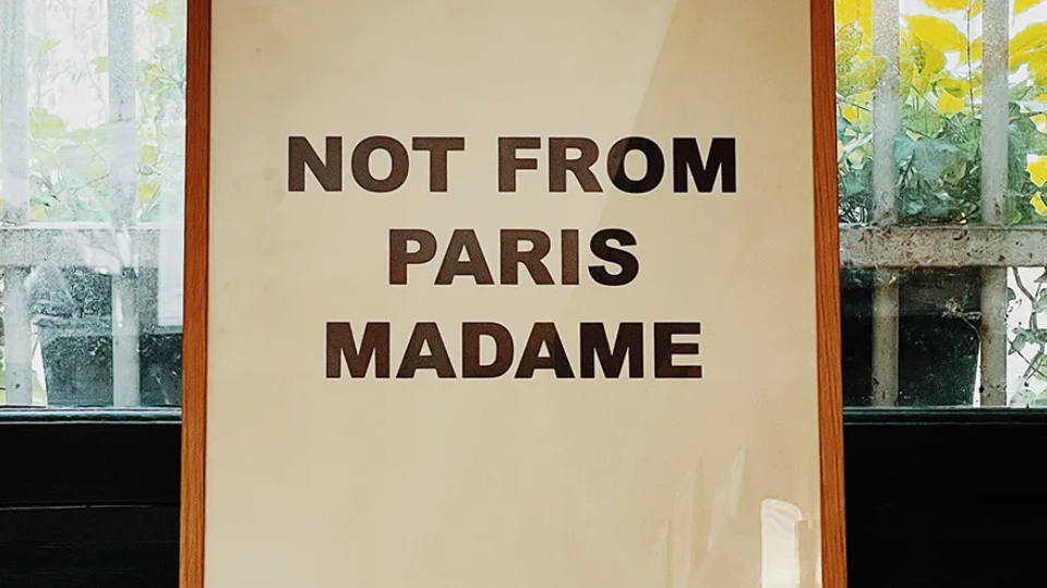 not from paris madame poster
