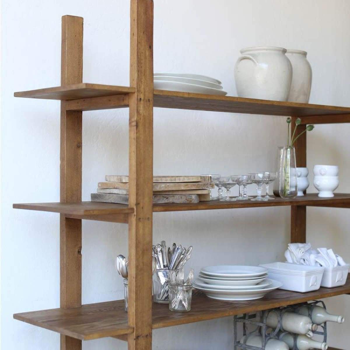 How to Decorate with Your Reclaimed Wood Etagere - elsie green