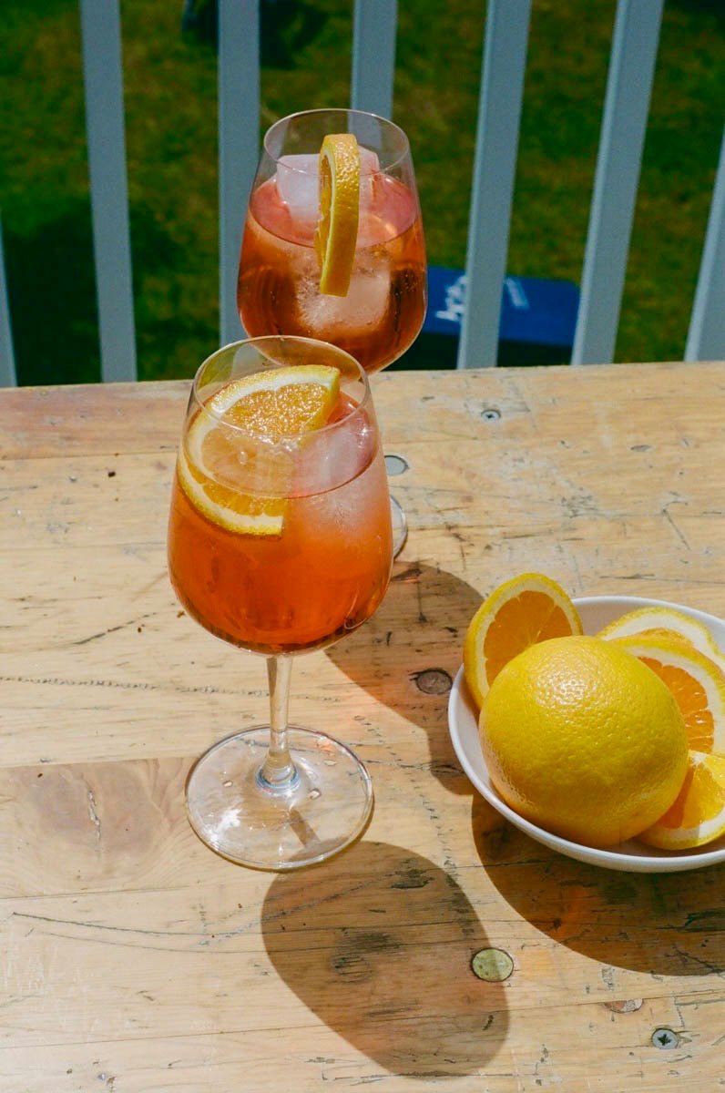 Vintage Wine Glasses are for Aperol Spritz - elsie green