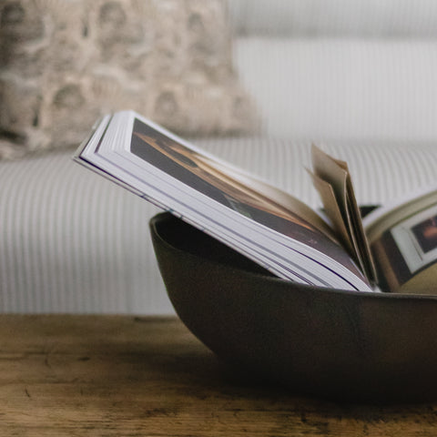 book in bowl