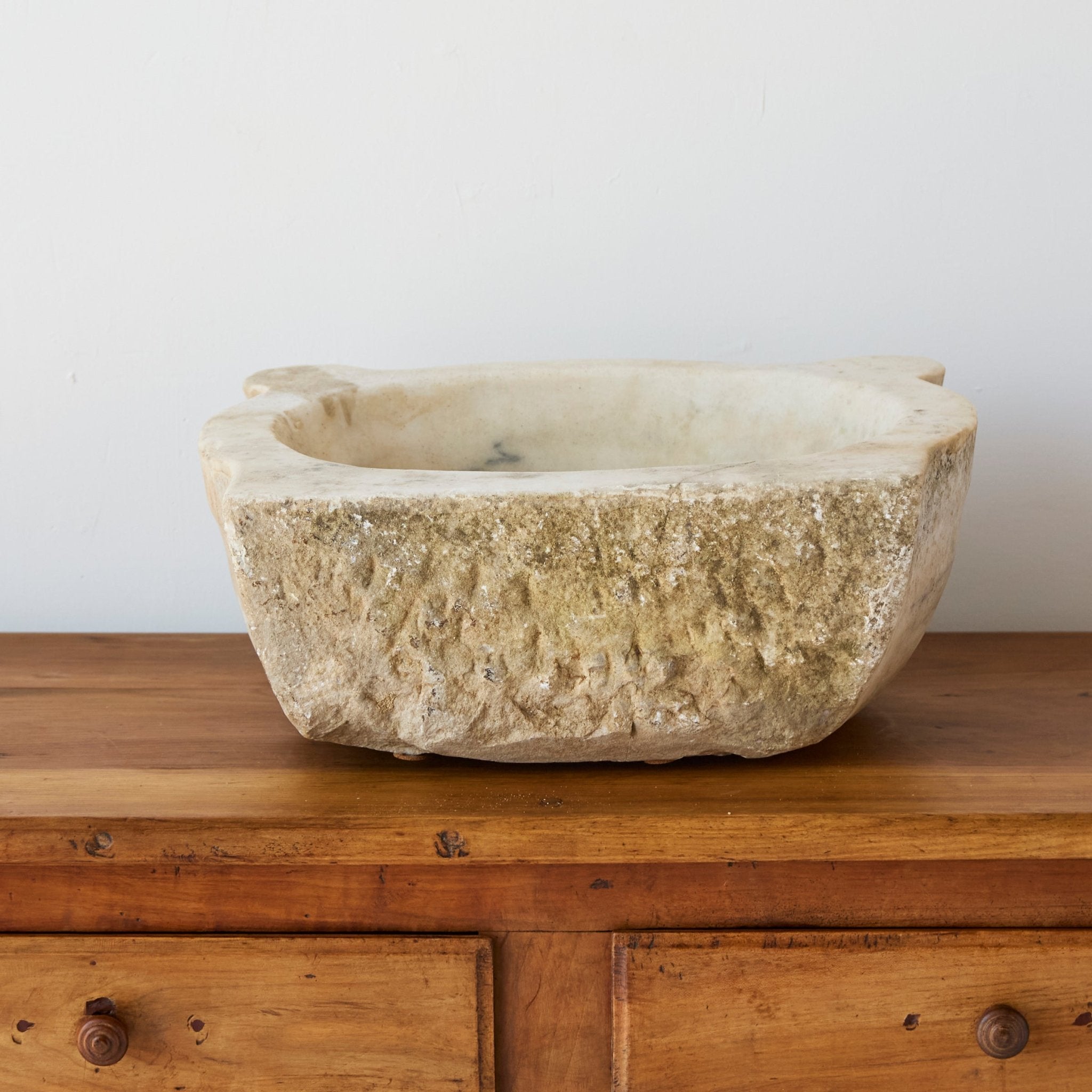 19th Century Carrera Marble Sink - elsie green - furniture