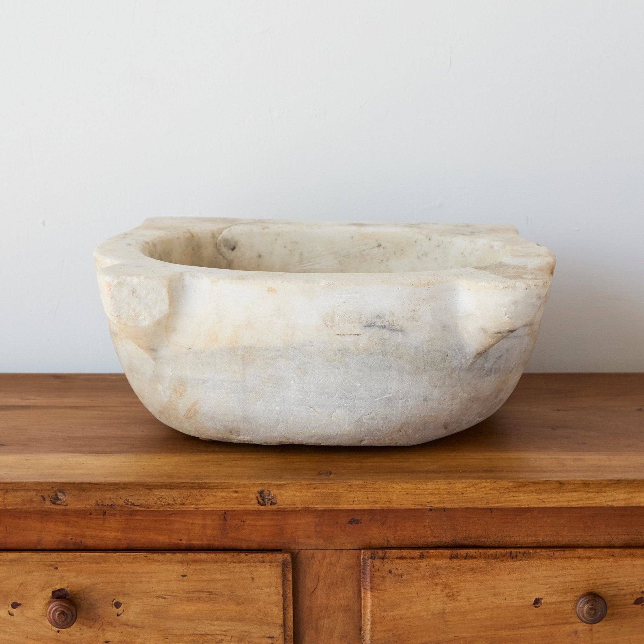 19th Century Carrera Marble Sink - elsie green - furniture