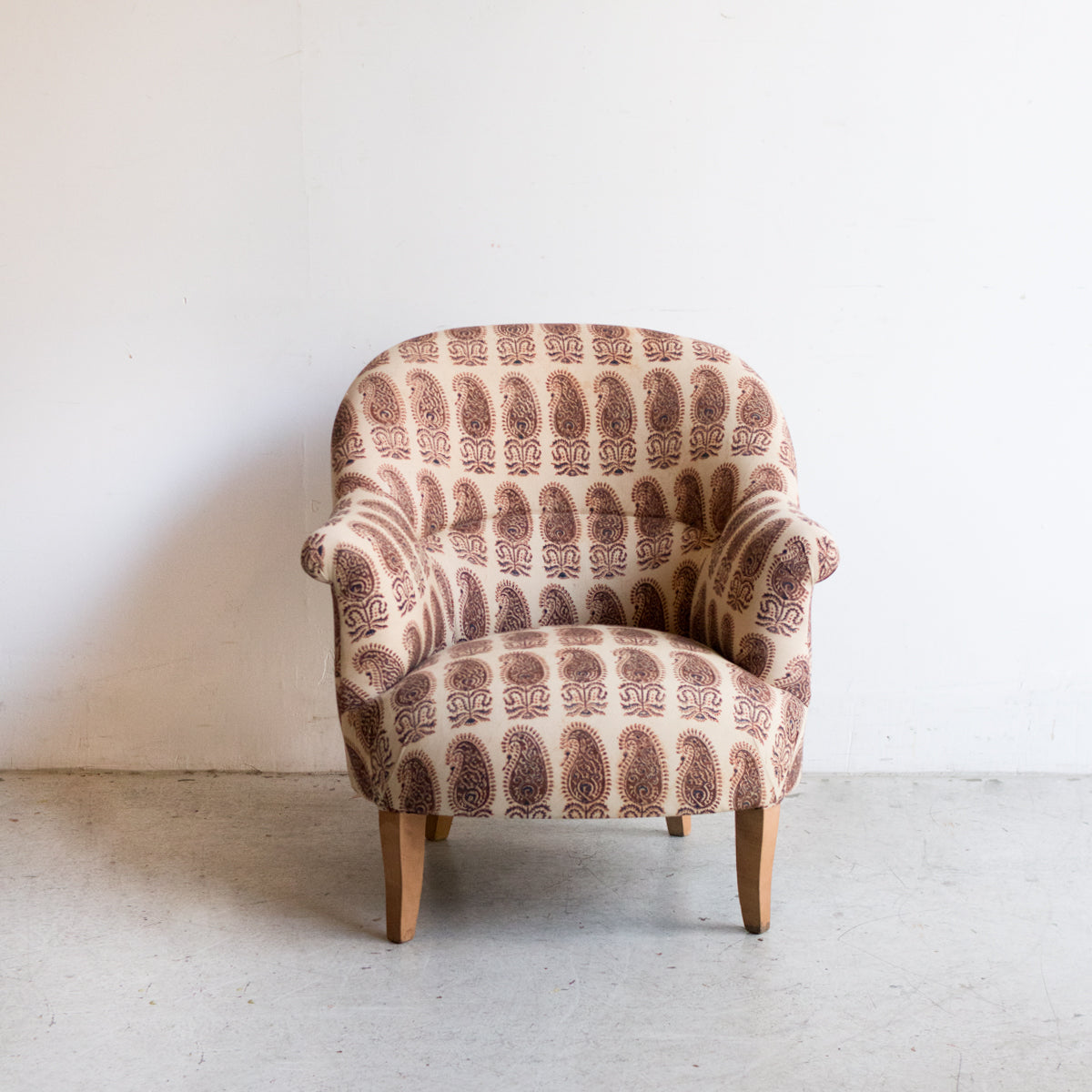 Pair of Block Print Arm Chair Therese elsie green