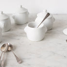 Pots de Creme with Silver Spoon Set of 6 - elsie green