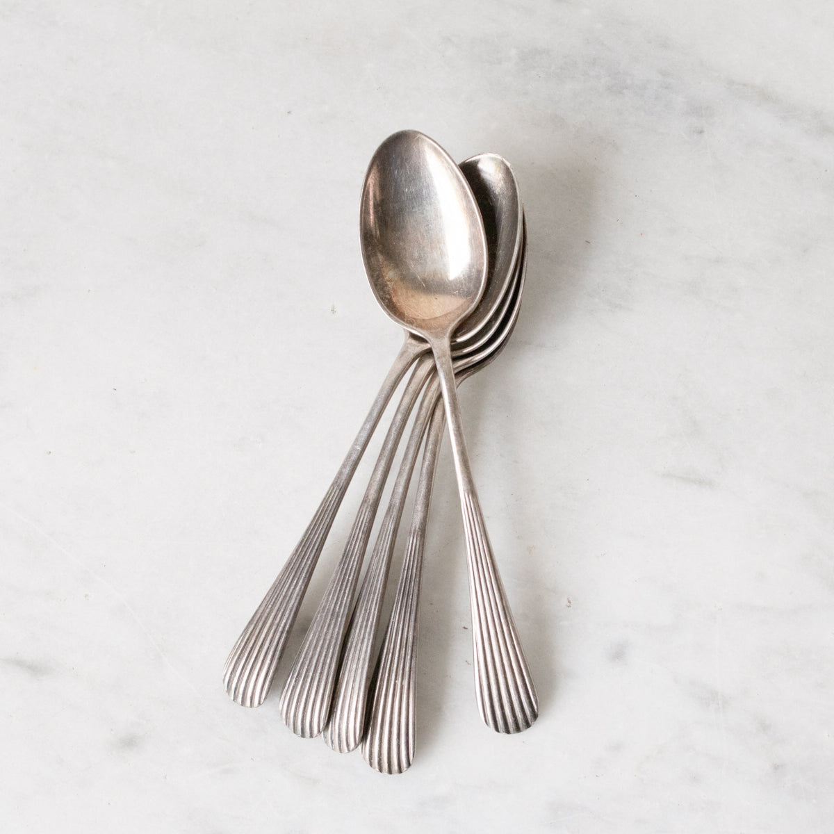 Pots de Creme with Silver Spoon Set of 6 - elsie green