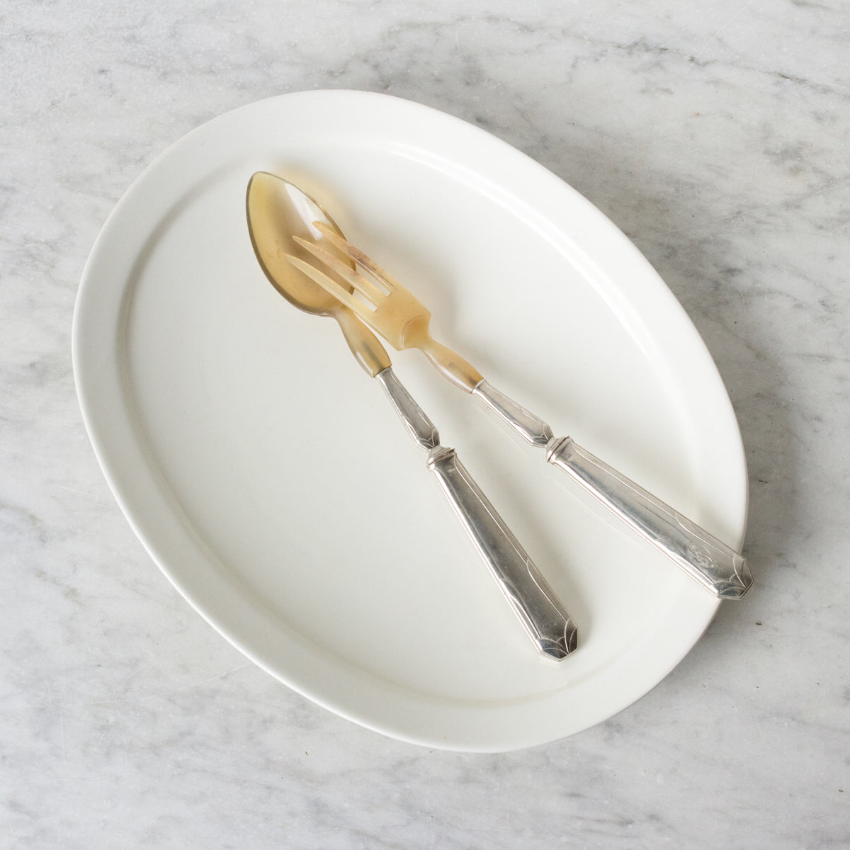 Vintage Porcelain Platter and Art Deco Serving Set - elsie green