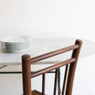 Oval Marble Bistro Table with Shell Base - elsie green