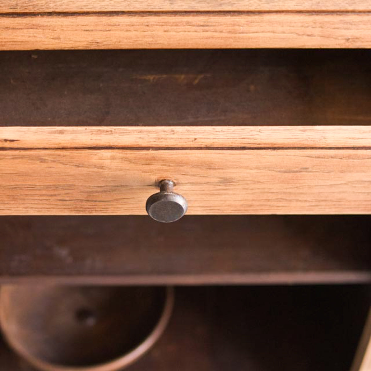 Vintage Oak Counter - elsie green