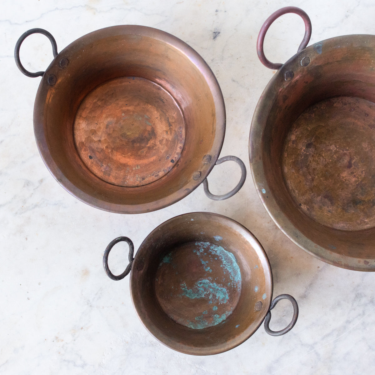 Vintage Copper Jam Pot, elsie green
