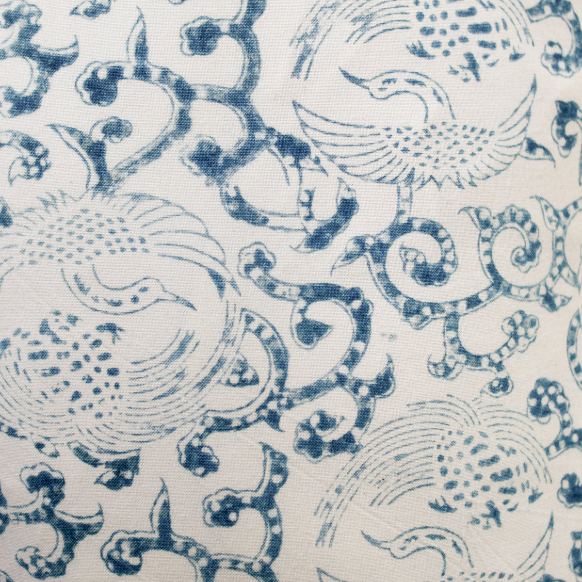 Limited Edition Block Print Pillow Cover | Cranes Indigo - elsie green