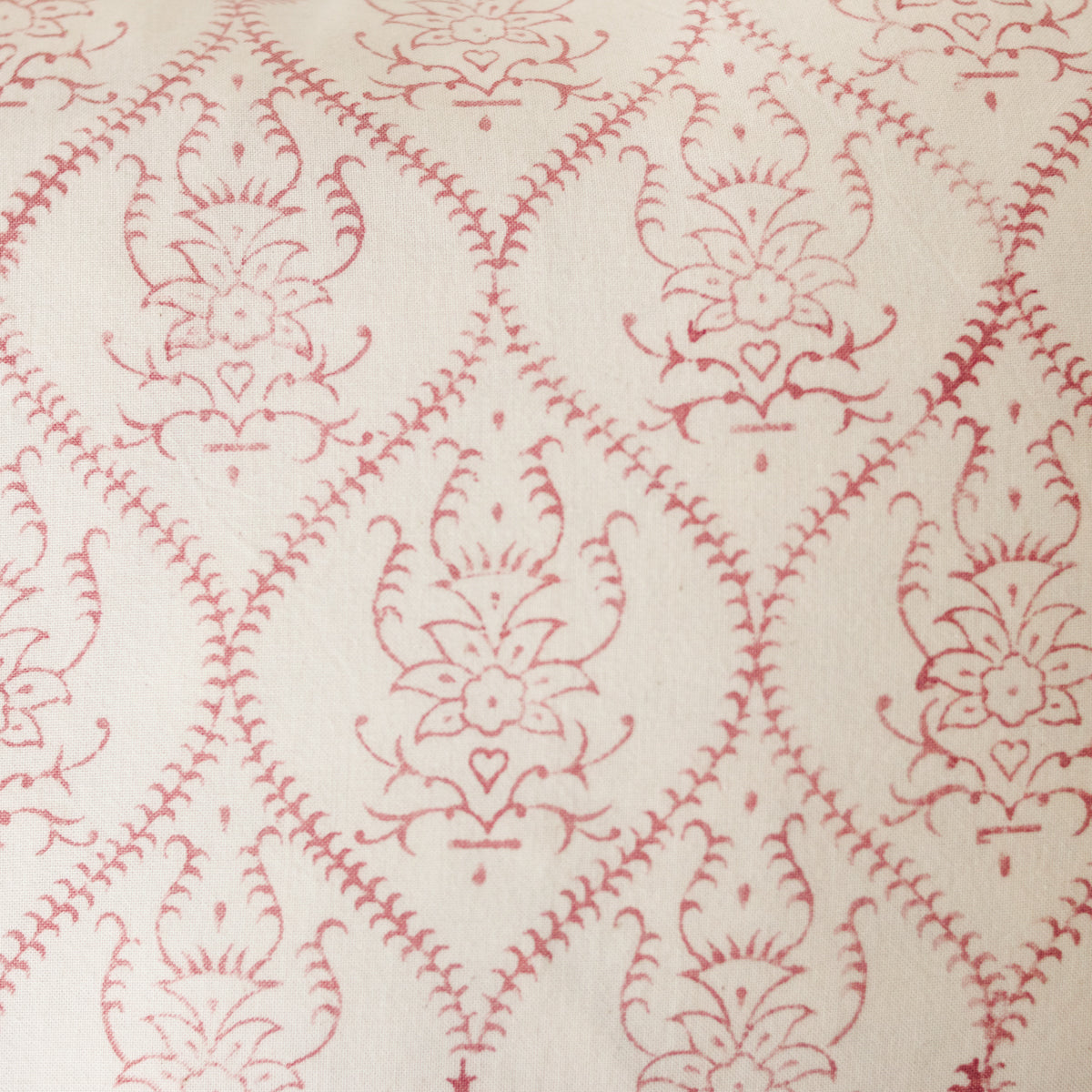 Limited Edition Block Print Pillow Cover | Viviane Red - elsie green