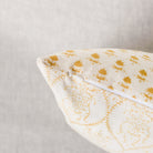 Limited Edition Block Print Pillow Cover | Juliette Gold Reversing to Viviane Gold - elsie green