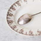 Transferware Platter with Christofle Silver Spoon - elsie green