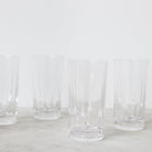 Vintage Tall Crystal Bar Glass Set of 6 - elsie green