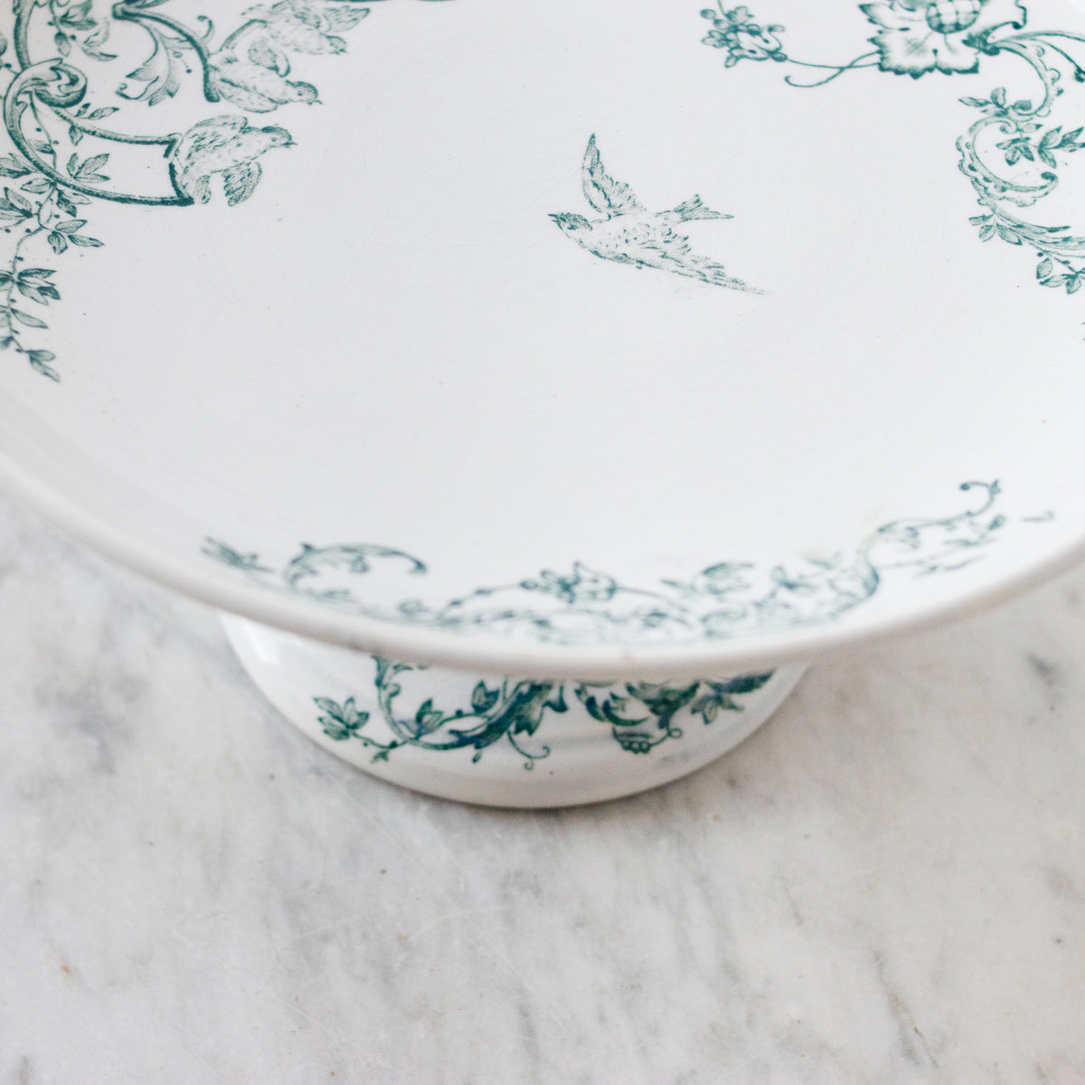 Transferware Pedestal Bowl - elsie green