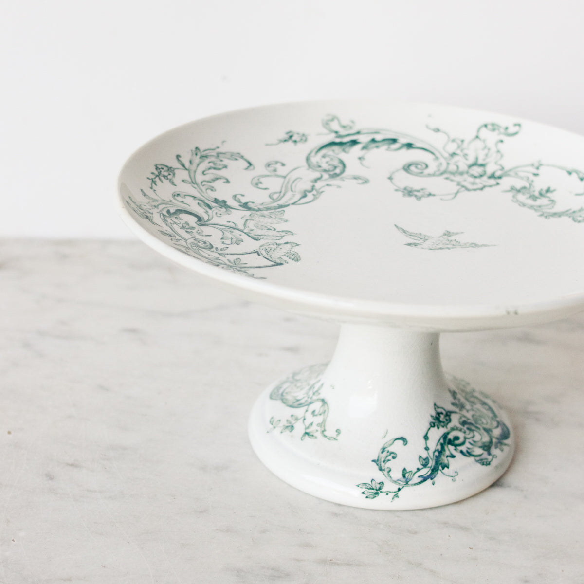 Transferware Pedestal Bowl - elsie green