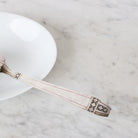 Porcelain Spoon Rest with Silver Spoon - elsie green