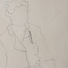 Framed Drawing Man with Clasped Hands | Guy Aubert - elsie green