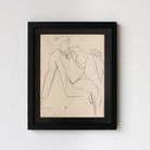 Framed Drawing with Seated Man | Guy Aubert - elsie green