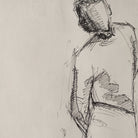 Framed Drawing with Woman in Relaxed Pose | Guy Aubert - elsie green
