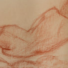 Framed Drawing in Conte Crayon  Reclining Nude | Guy Aubert dated 1954 - elsie green