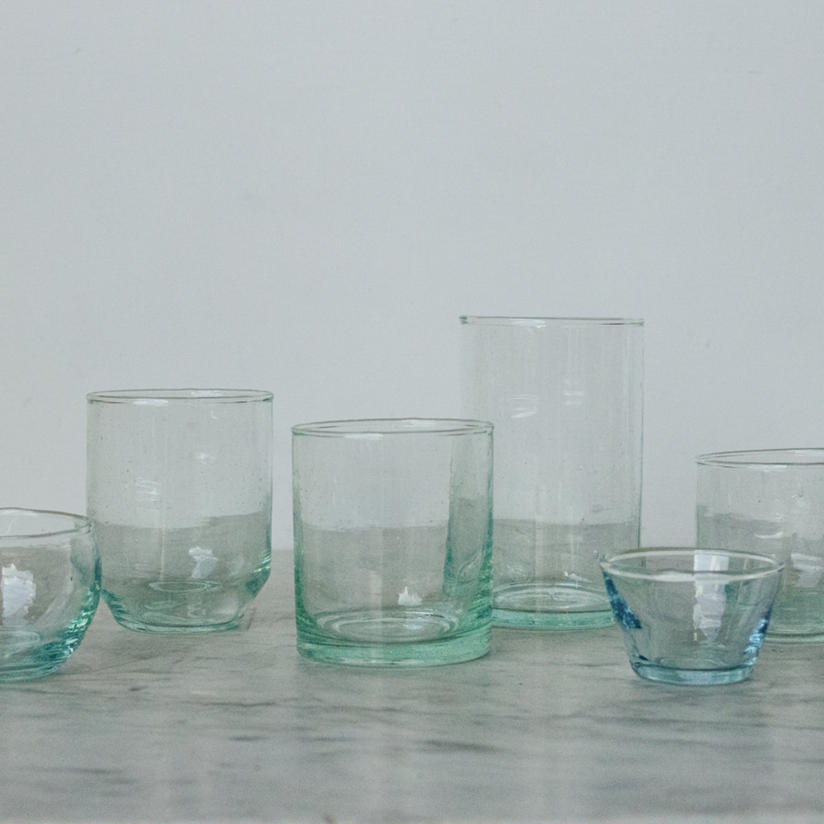 Recycled Moroccan Glassware Set