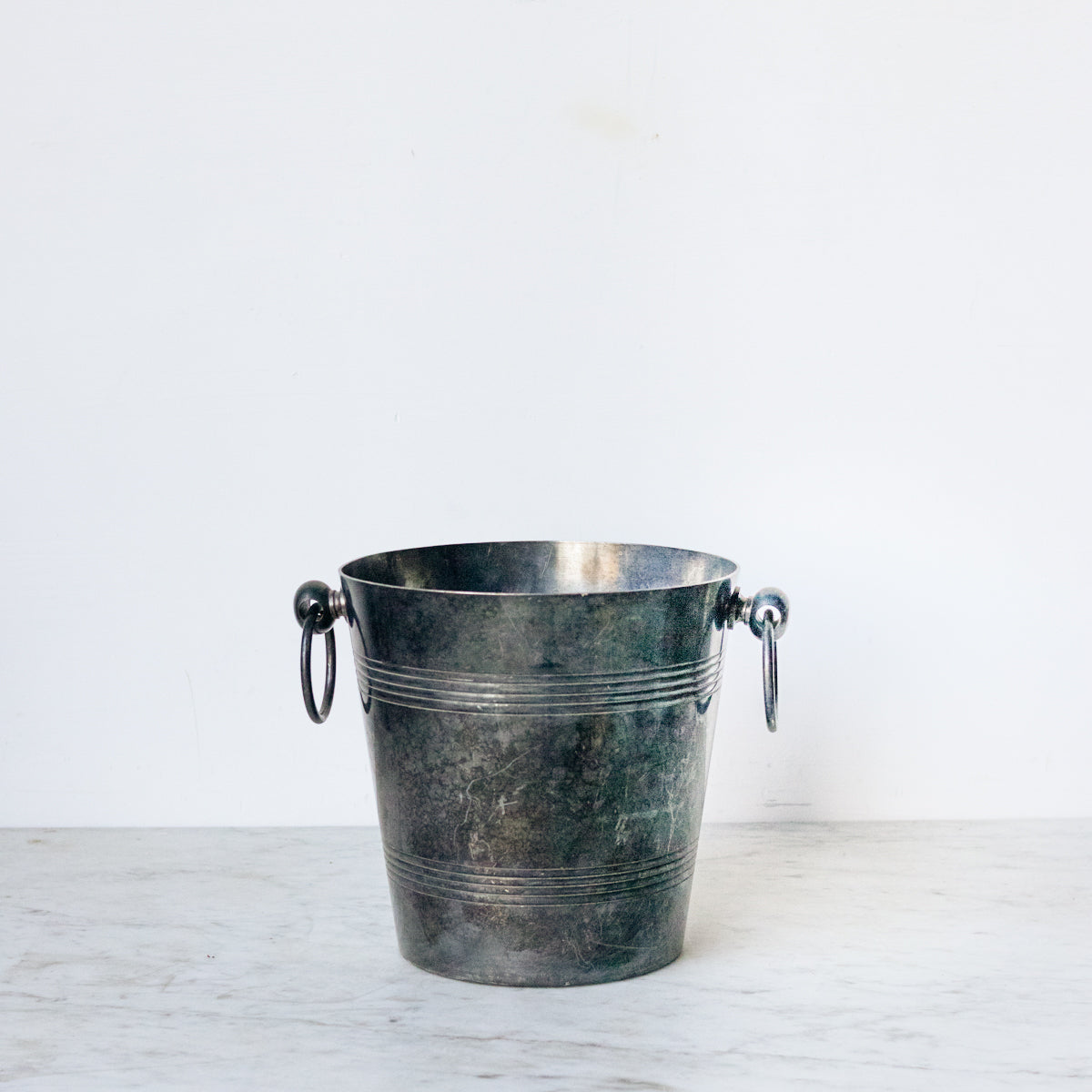 Vintage Galvanized Metal Bucket With Handle 