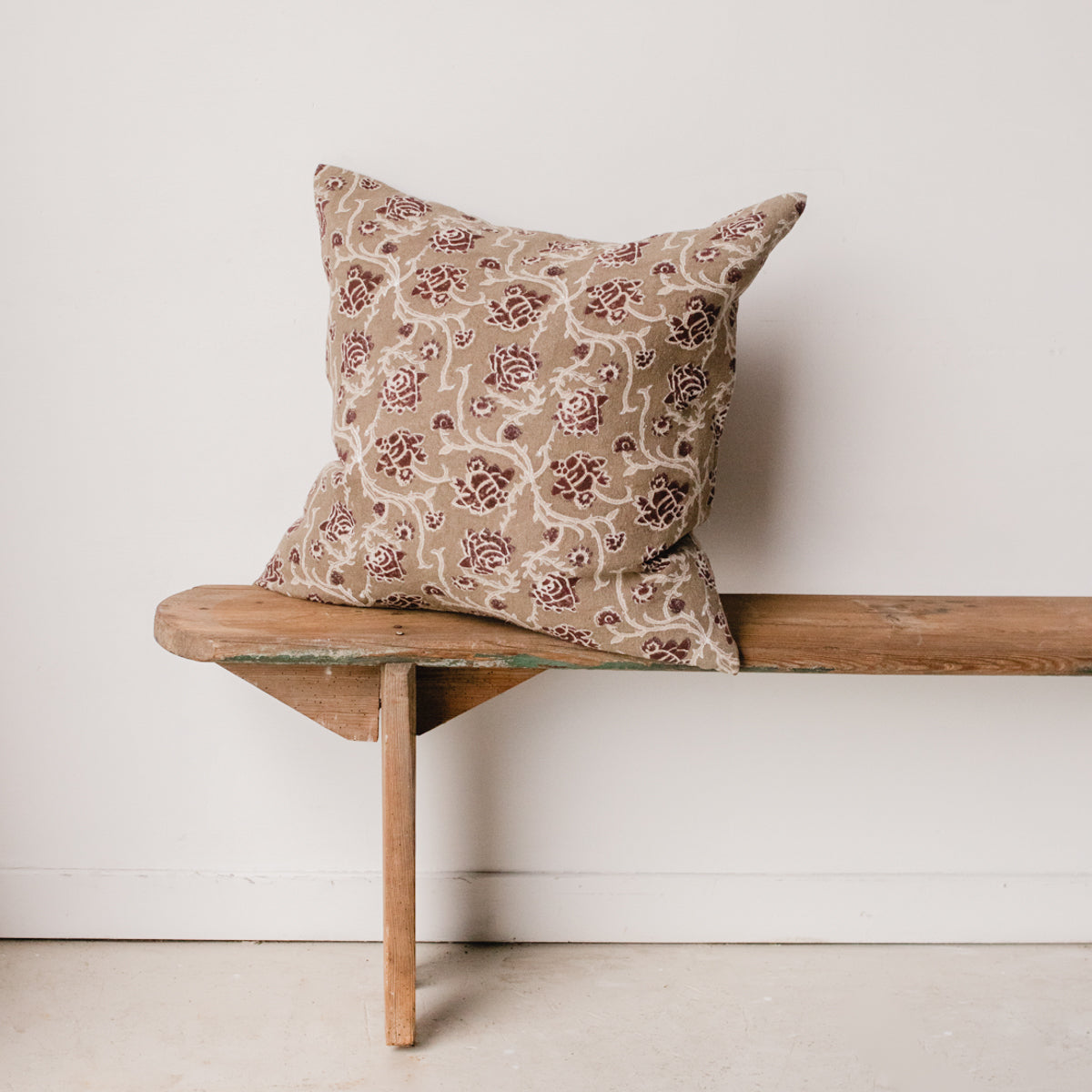 Block Print Pillow Cover | Paros Grey - elsie green