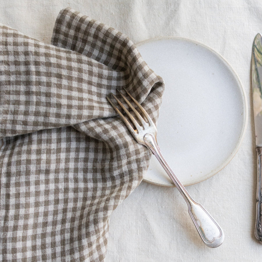 Gingham Linen Napkin Set of 4