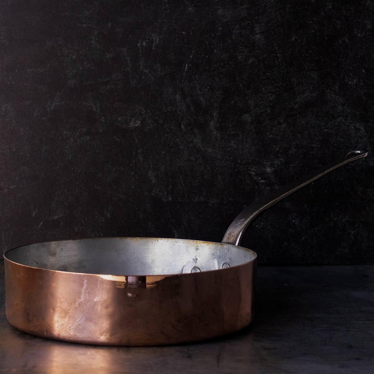 Vintage Re-Tinned Copper Pot, elsie green