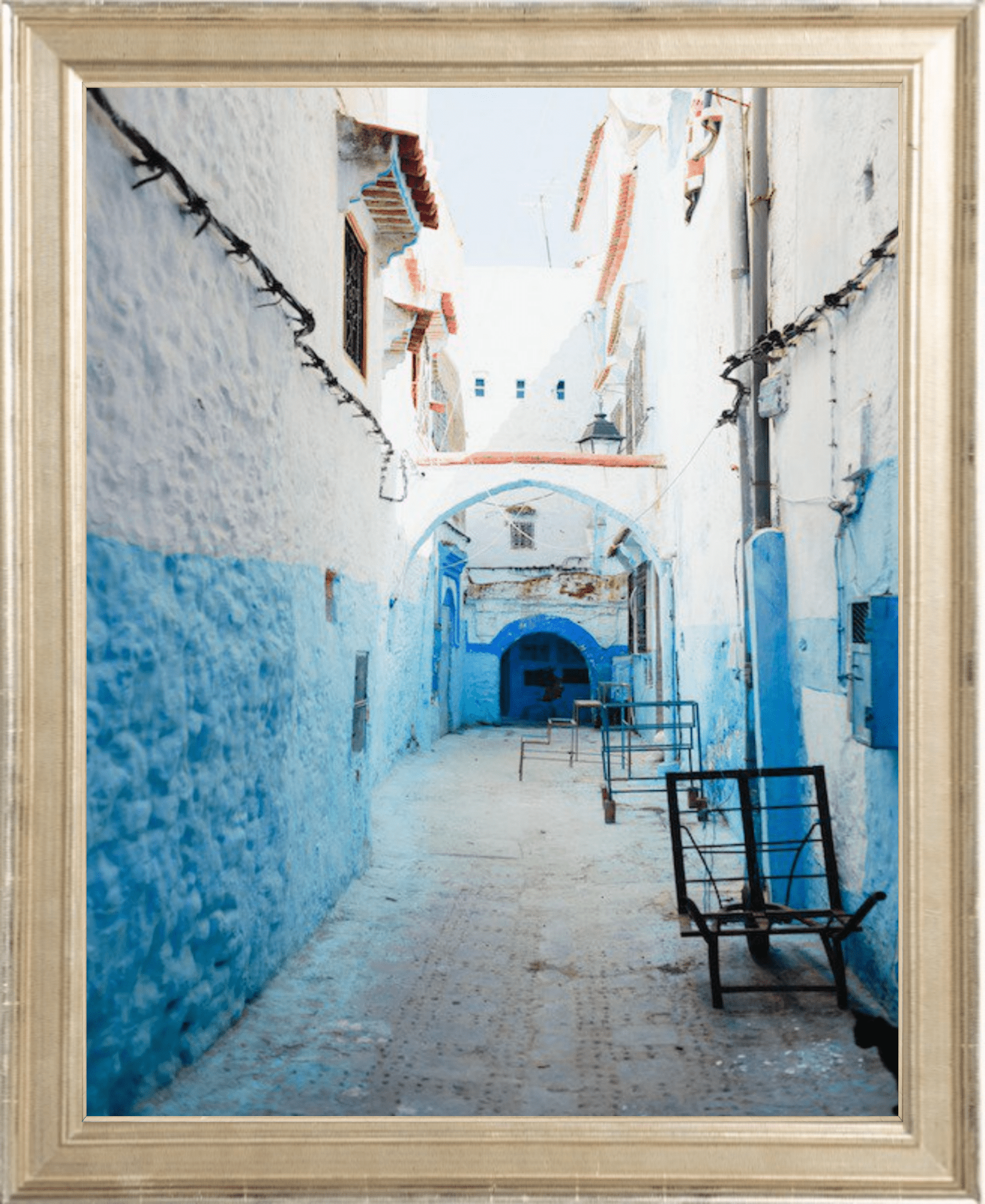 A Chefchaouen Alleyway Printed Photograph - elsie green - Art