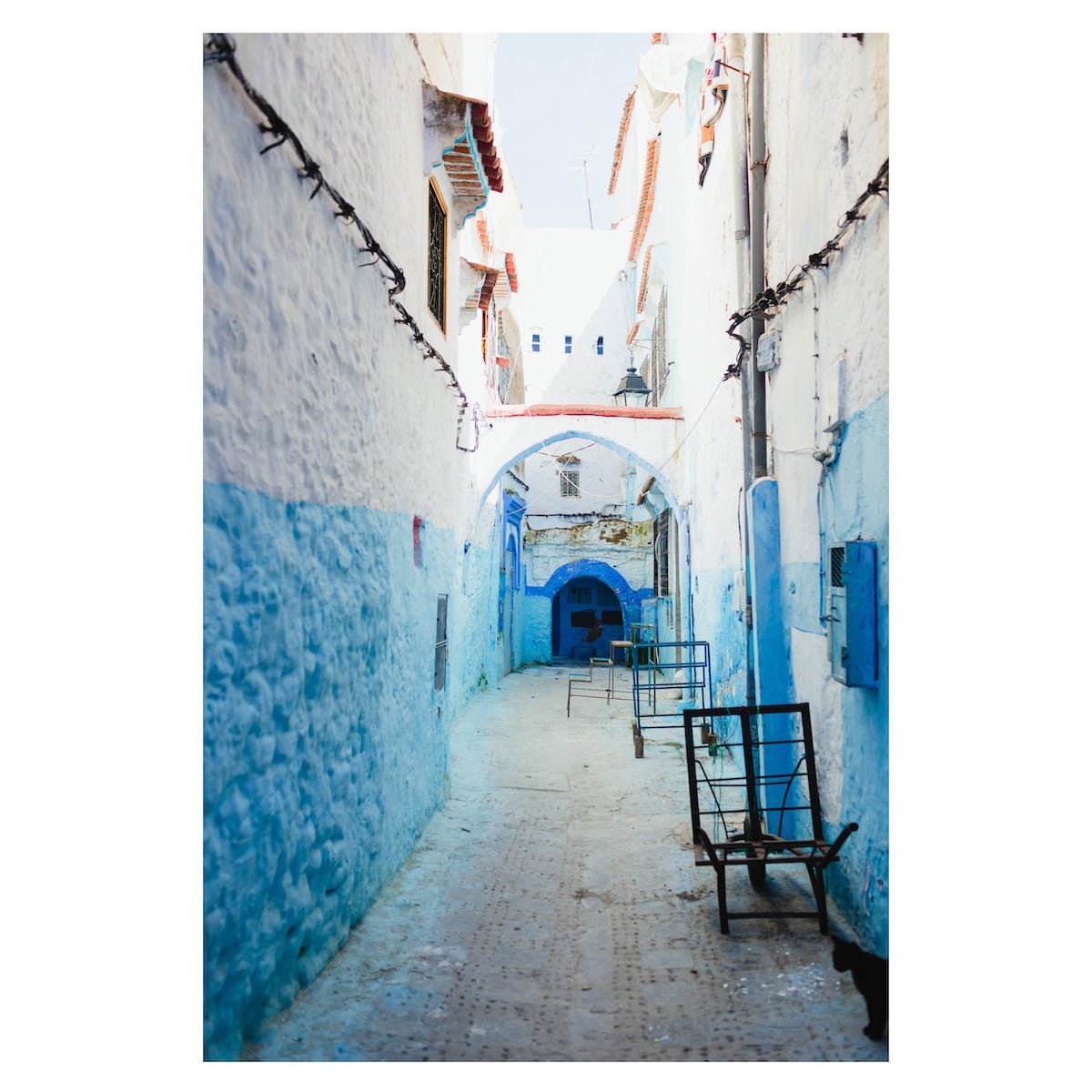 A Chefchaouen Alleyway Printed Photograph - elsie green - Art