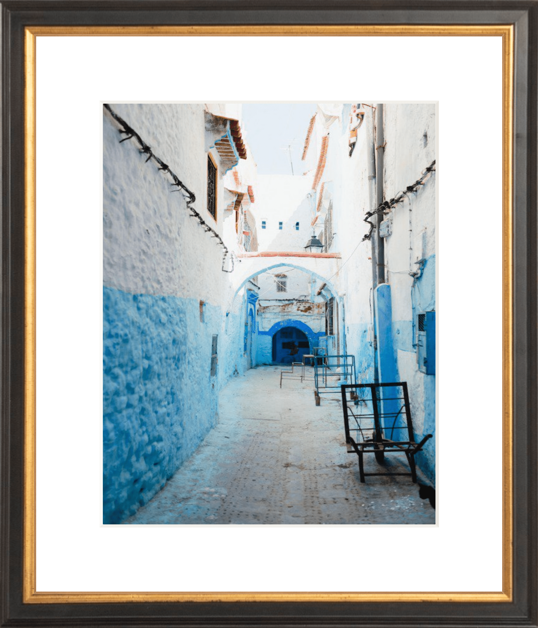 A Chefchaouen Alleyway Printed Photograph - elsie green - Art