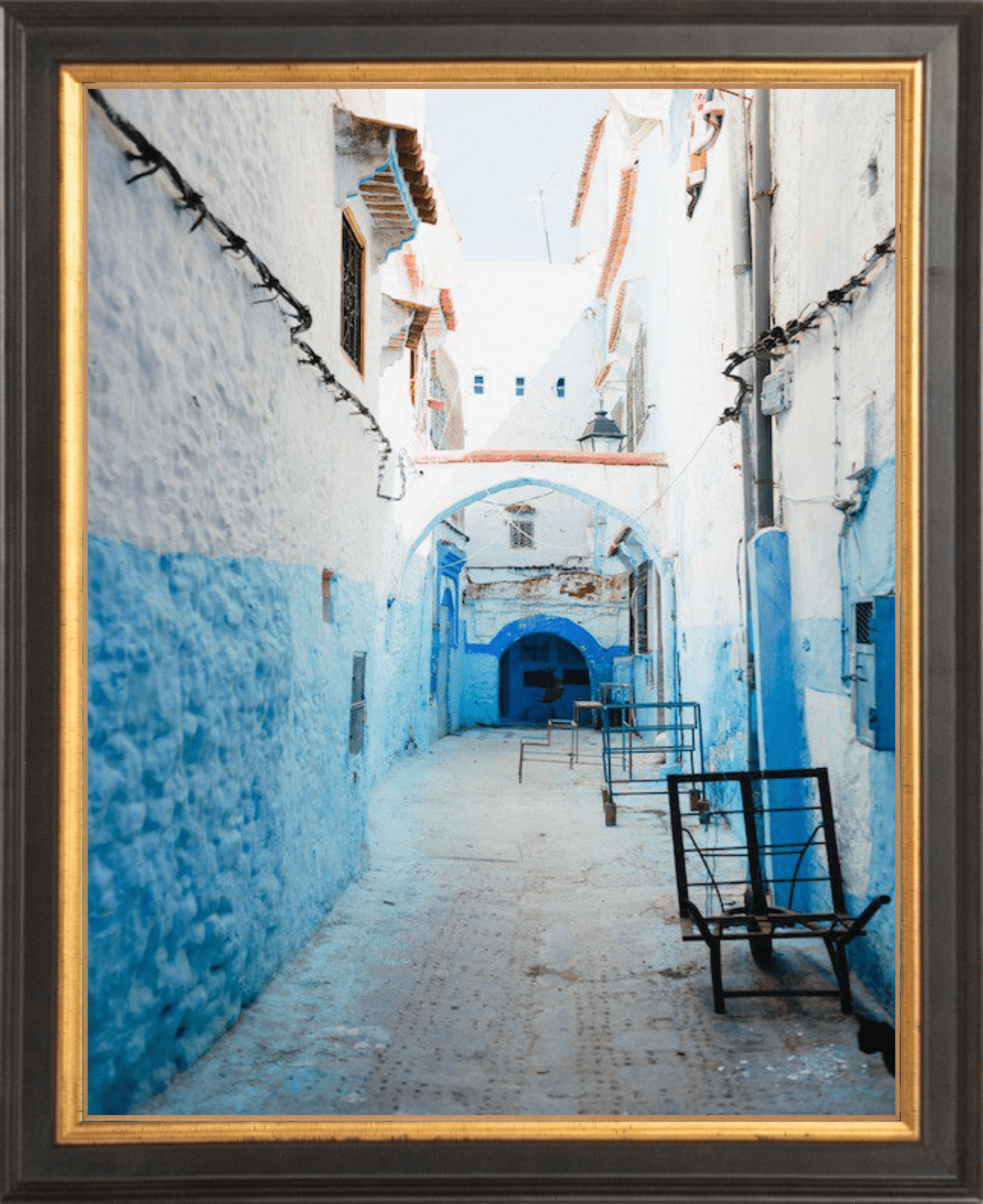 A Chefchaouen Alleyway Printed Photograph - elsie green - Art