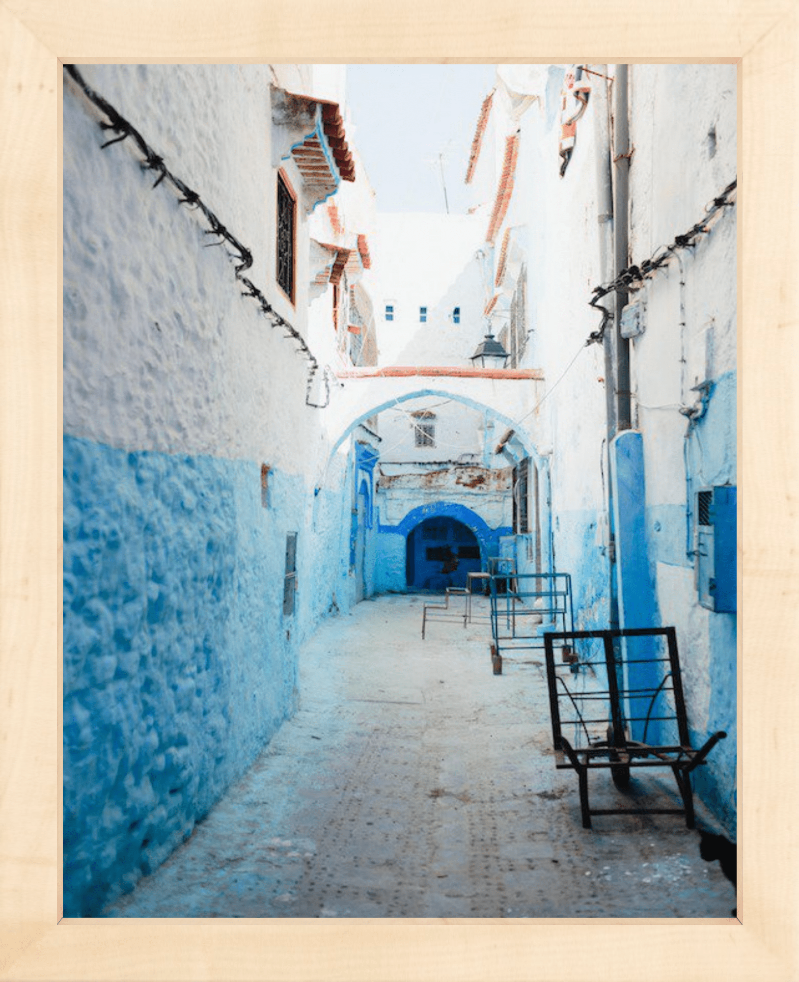 A Chefchaouen Alleyway Printed Photograph - elsie green - Art