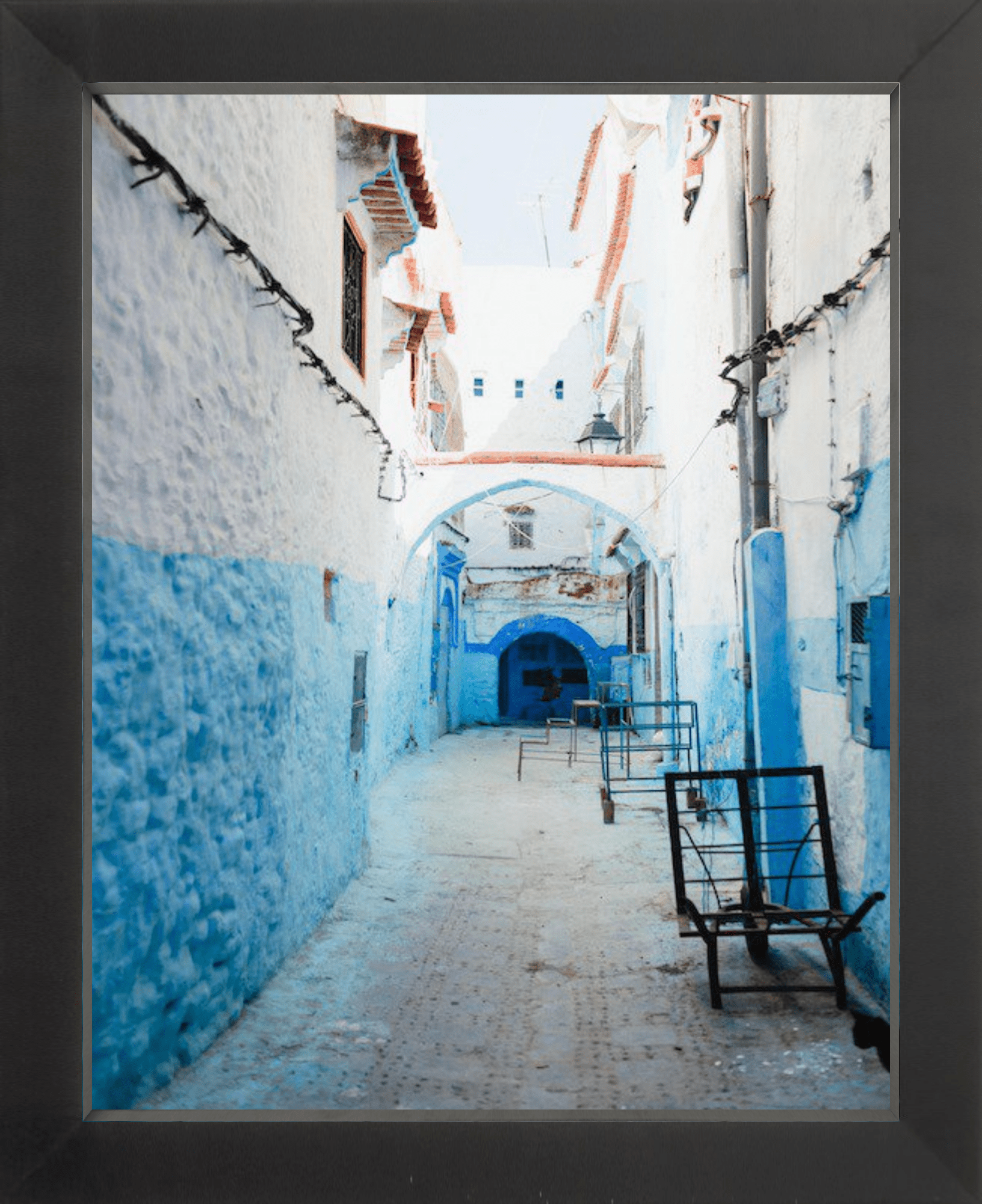 A Chefchaouen Alleyway Printed Photograph - elsie green - Art