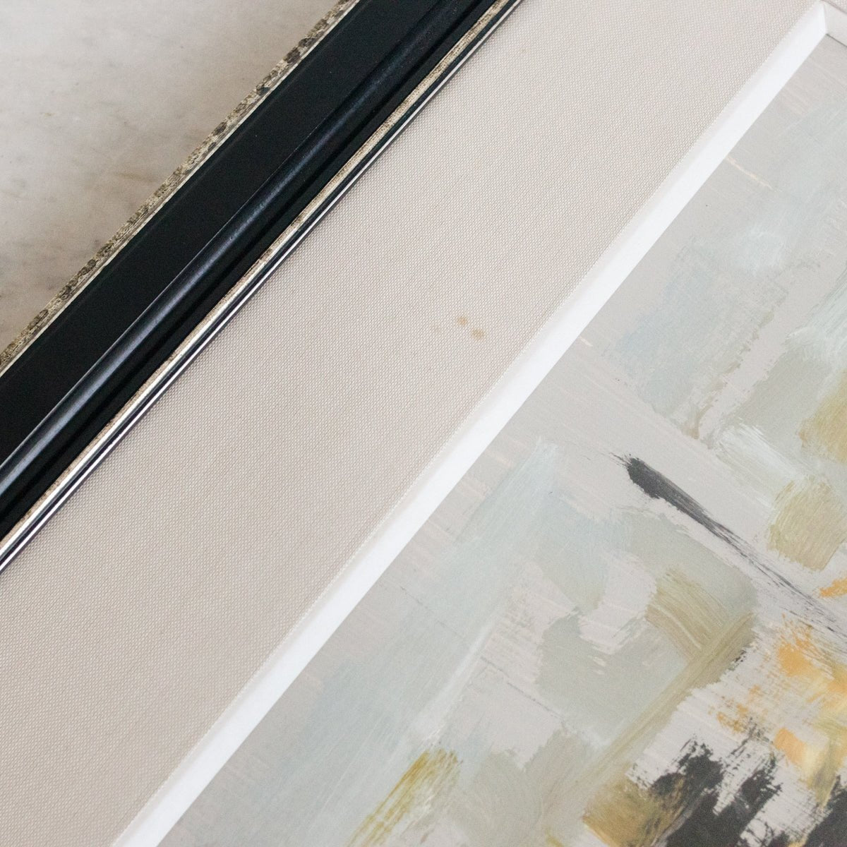 Abstract Acrylic Painting In Yellow & Black - elsie green - art