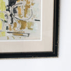 Abstract Acrylic Painting In Yellow & Black - elsie green - art