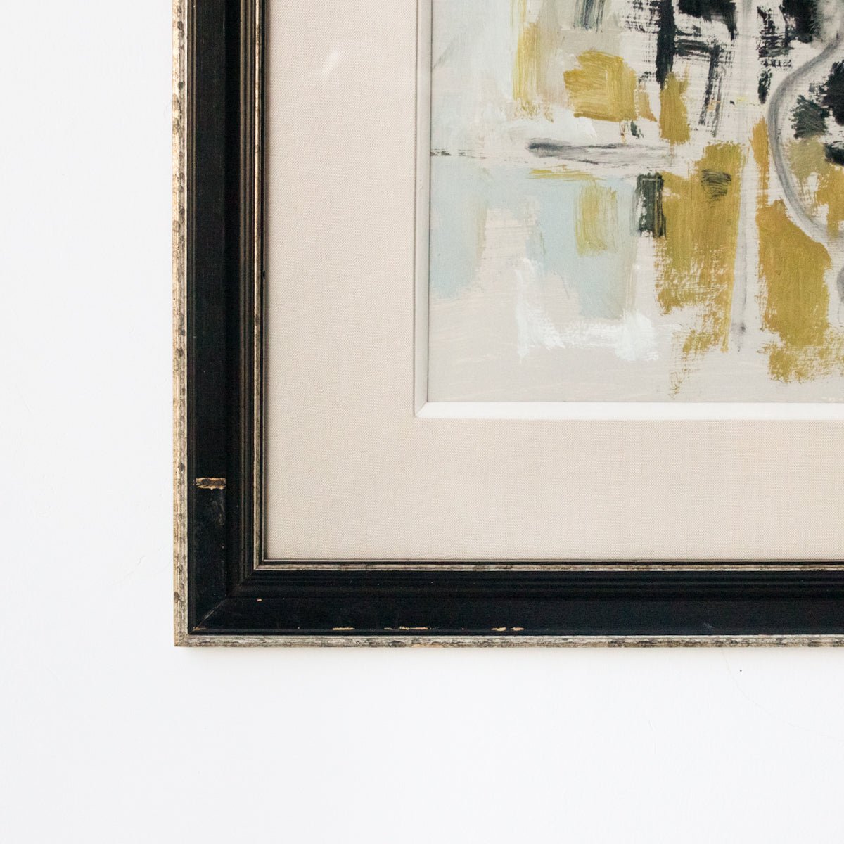 Abstract Acrylic Painting In Yellow & Black - elsie green - art