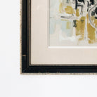 Abstract Acrylic Painting In Yellow & Black - elsie green - art