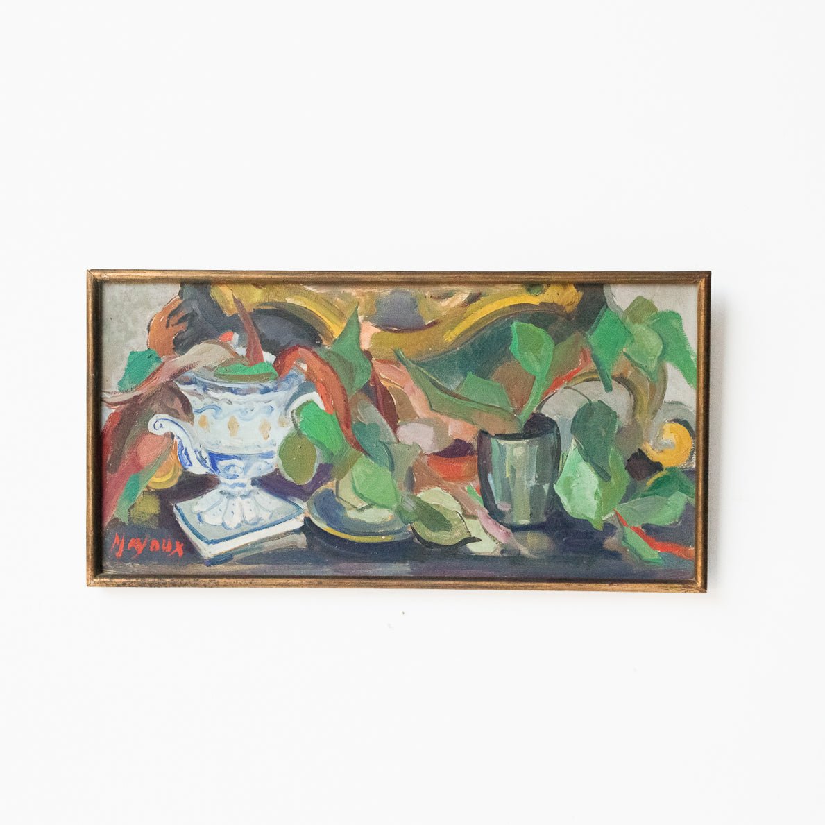 Abstract Floral Still Life Oil Painting - elsie green - Art