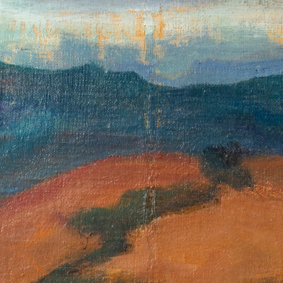 Abstract Landscape Oil Painting - elsie green - art