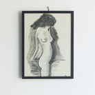 Abstract Standing Nude Drawing - elsie green - Art