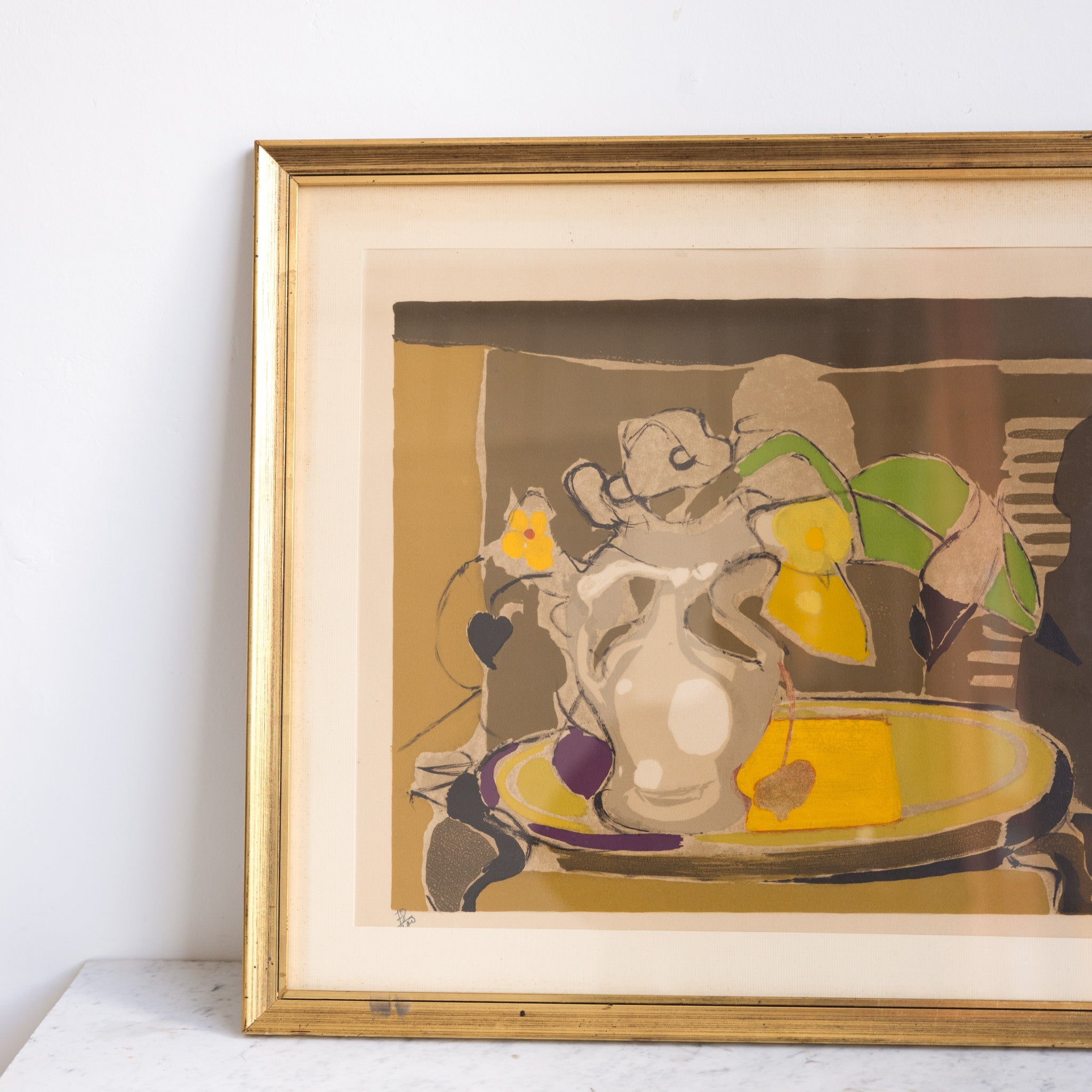 Abstract Still Life Lithograph - elsie green - art
