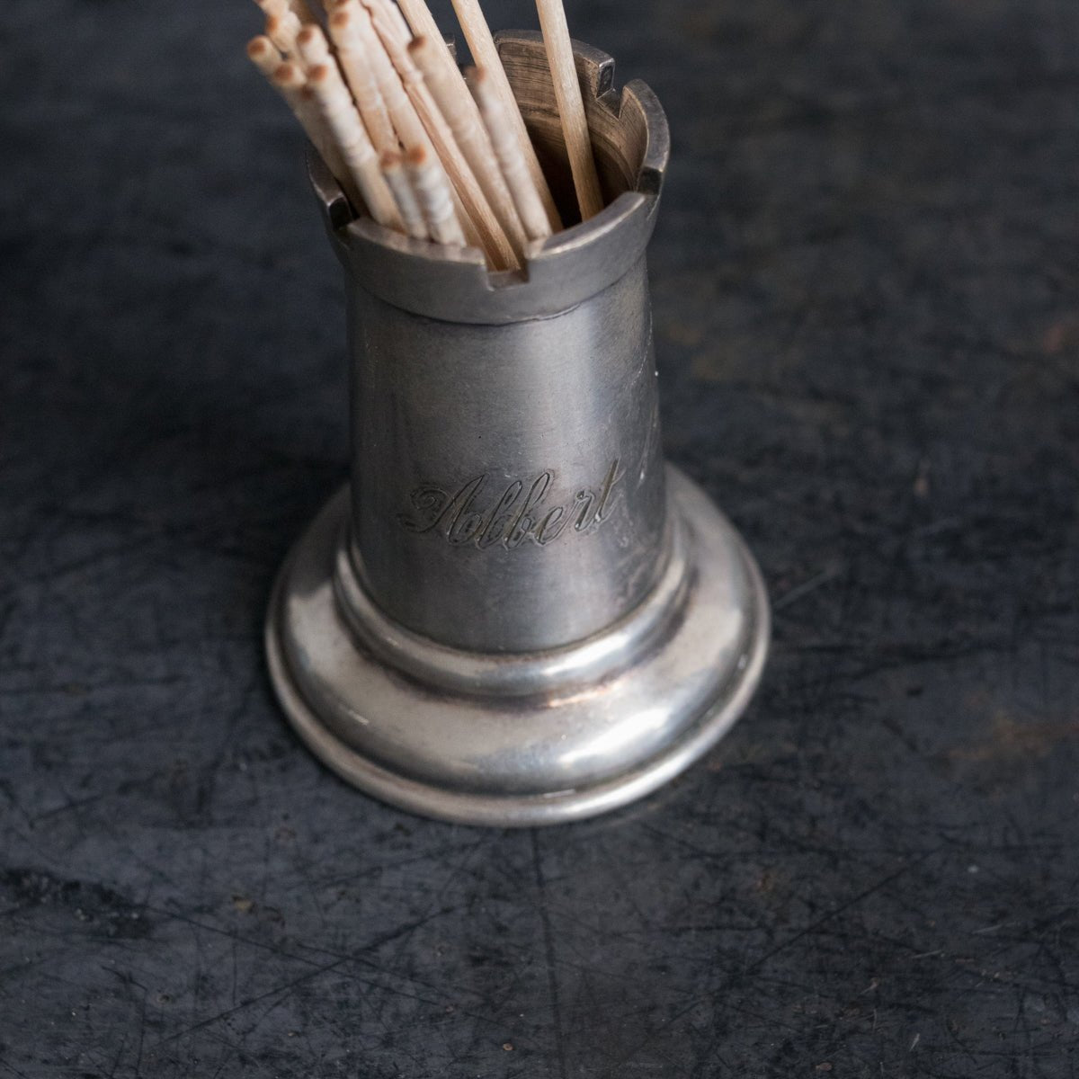 Albert Premier Hotel Silver Toothpick Caddy - elsie green - The French Kitchen