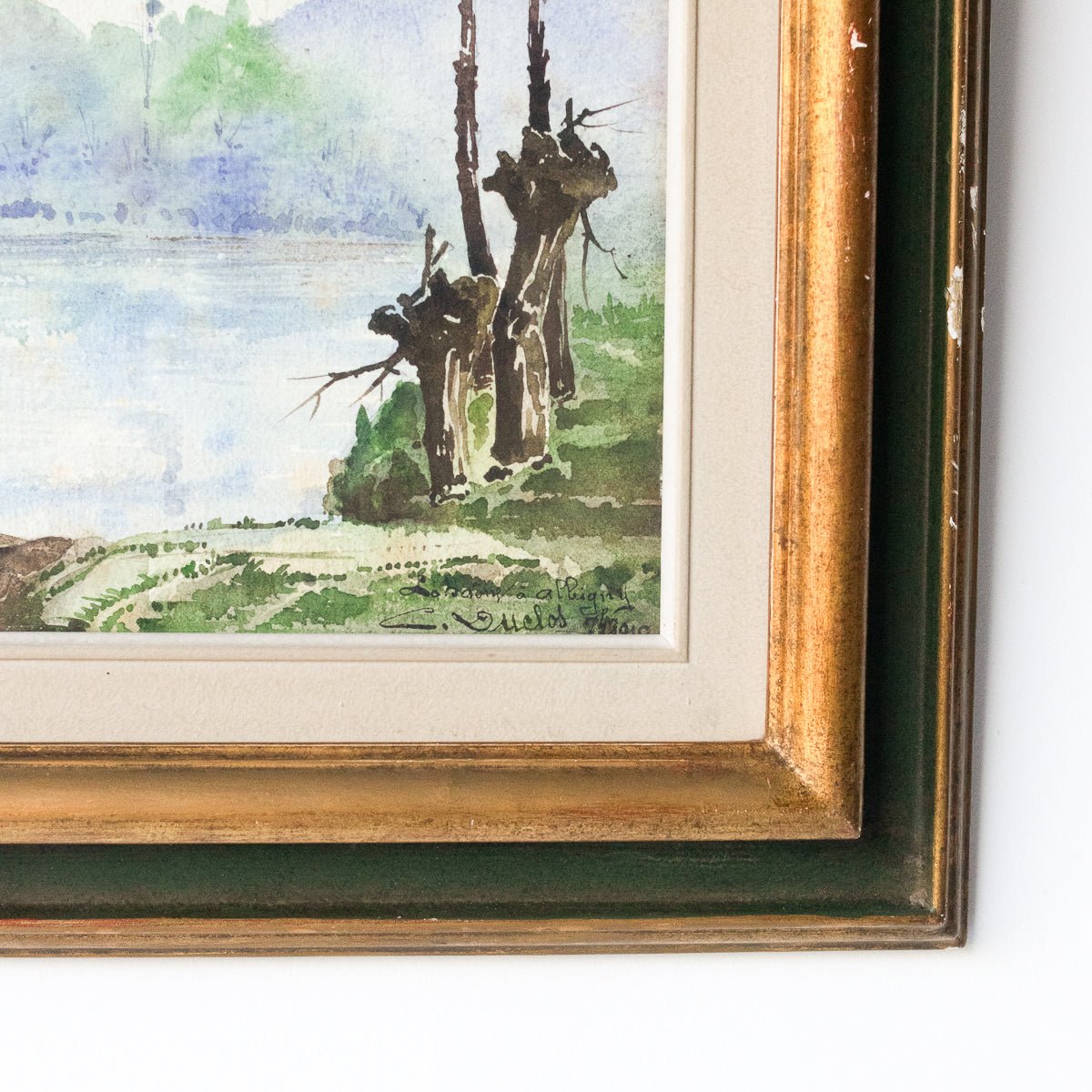 Albigny Quai De Saone Watercolor Painting - elsie green - Art