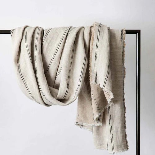 Ana Stripe Throw - elsie green - textiles