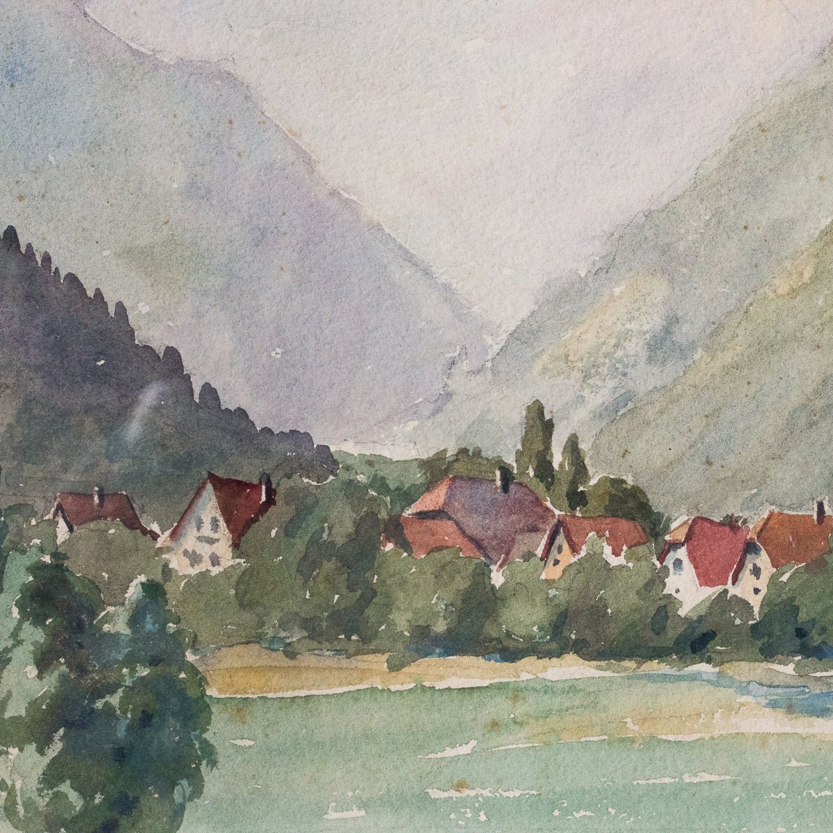 Annecy Watercolor Painting - elsie green - Art