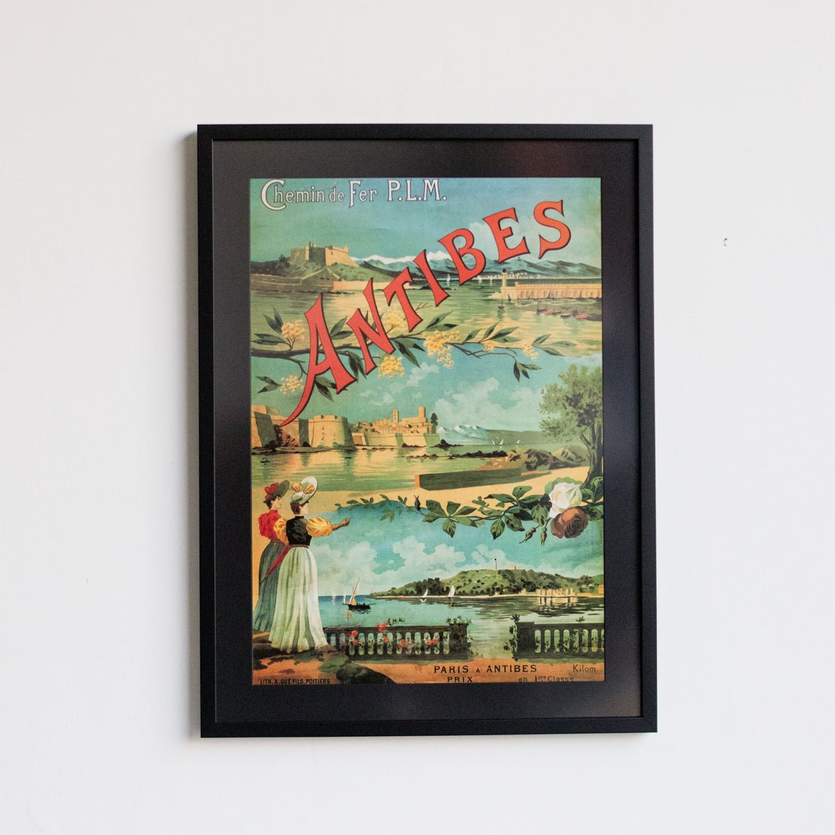 Antibes Travel Poster - elsie green - art